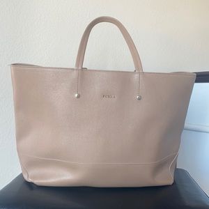 Furla tan tote bag